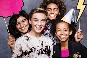 Teens with Invisalign aligners